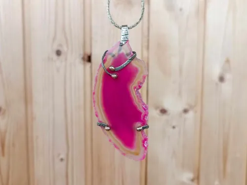 Melchior necklace - pink agate
