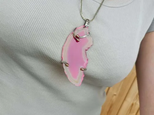 Melchior necklace - pink agate