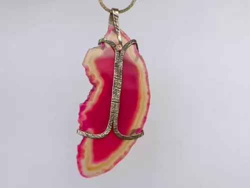 Melchior necklace - pink agate