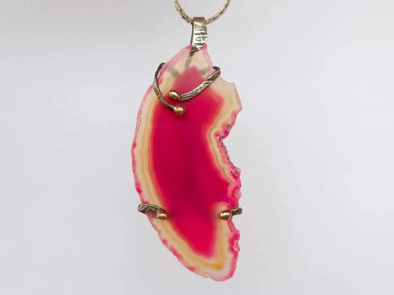 Melchior necklace - pink agate