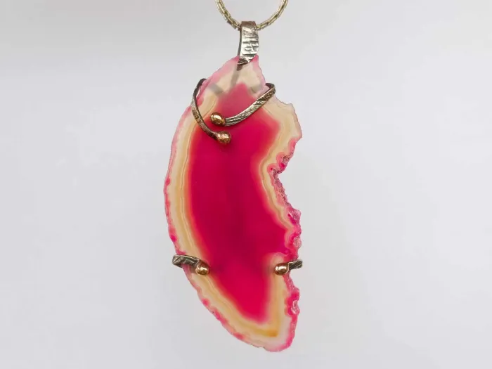 Melchior necklace - pink agate