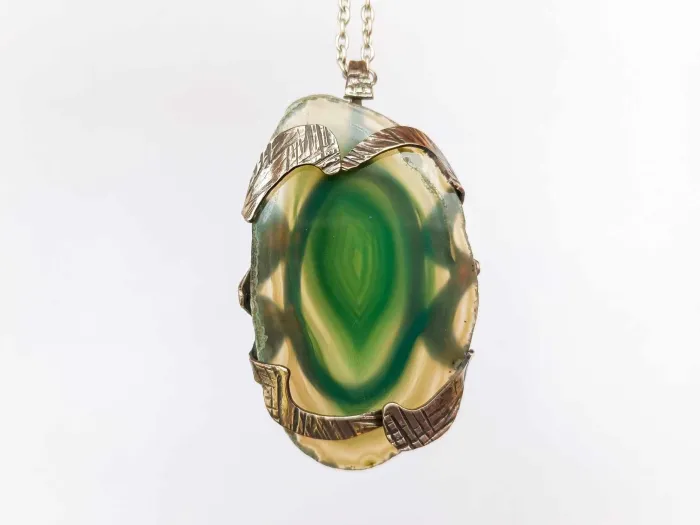 Melchior necklace - clear green agate