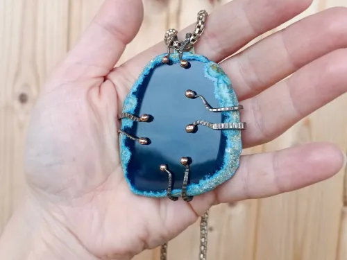 Melchior necklace - ocean floor agate