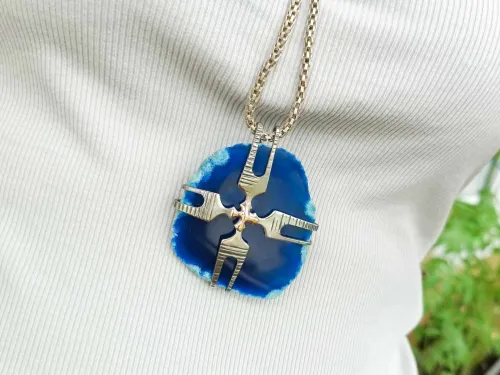 Melchior necklace - ocean floor agate