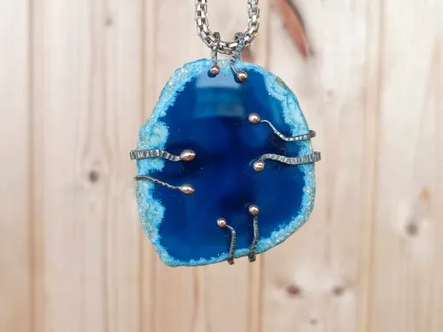 Melchior necklace - ocean floor agate