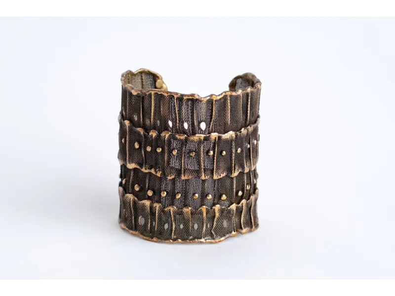 Dark bronze wide bracelet