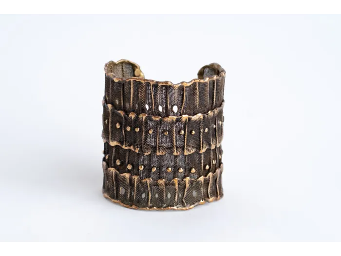 Dark bronze wide bracelet