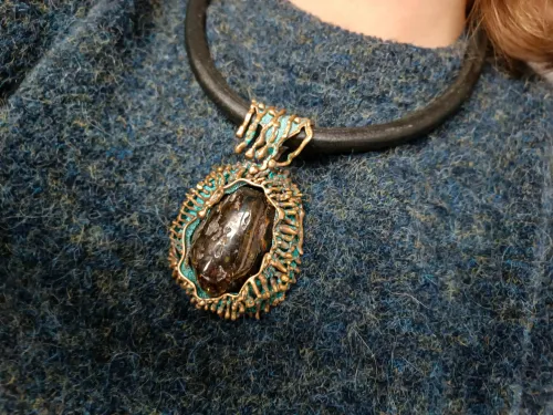 Masyvus vintage bronzos ir Lietuviško aukso amuletas Nr. 3