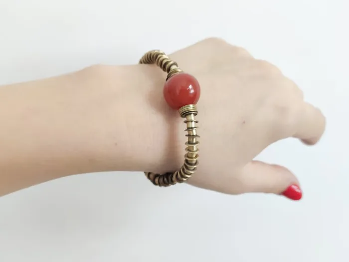 Brass and agate friendship 16-20 cm