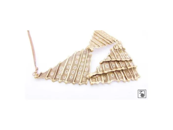 Bronze necklace - light openwork