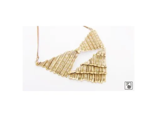 Bronze necklace - light openwork