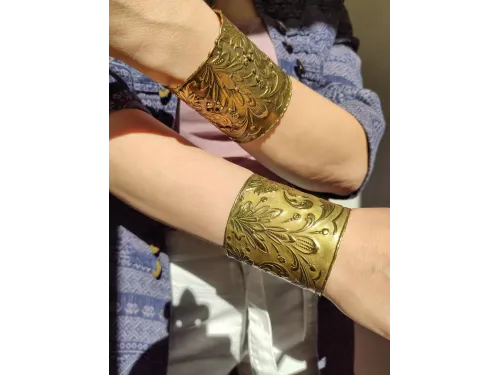 Plant patterns in brass