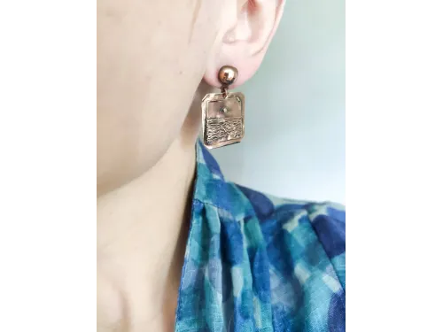 Handmade earrigns - copper sunset