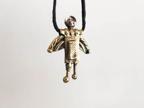 Brass little angels-knights pendants