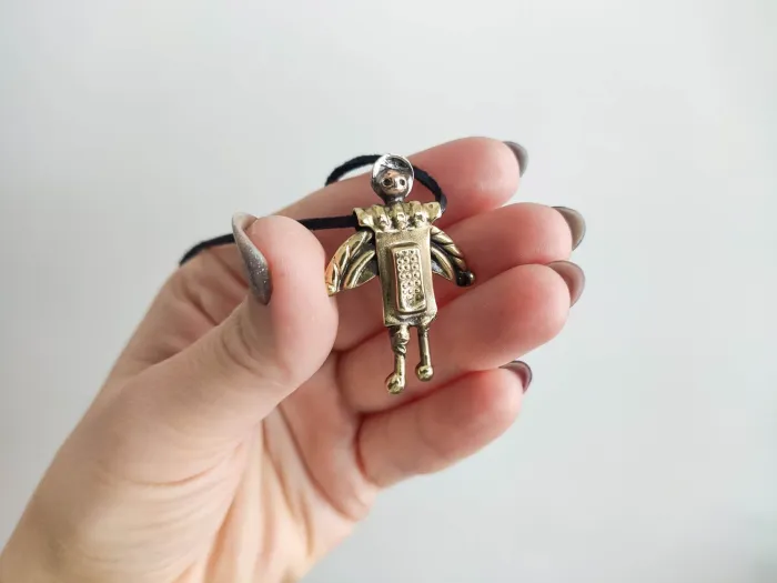 Brass little angels-knights pendants