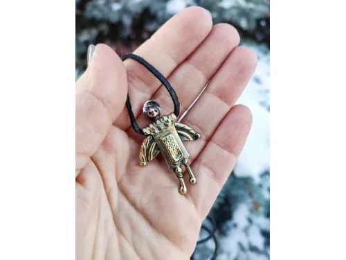 Brass little angels-knights pendants