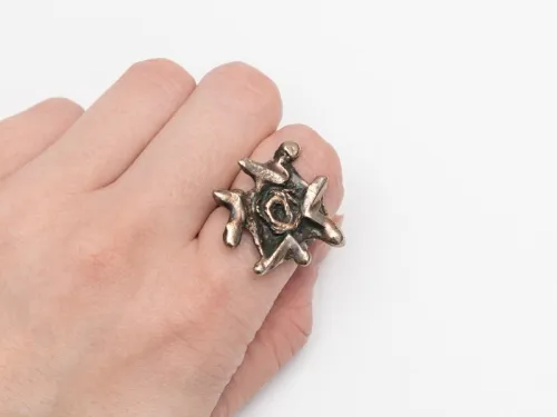 Melchioro ornamentinis žiedas