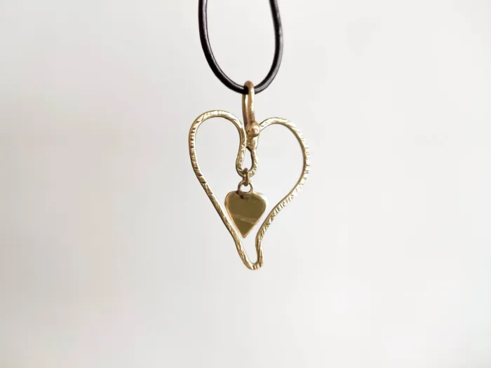 Brass stylization of hearts (engraved)