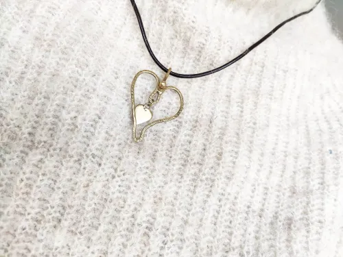 Brass stylization of hearts (engraved)