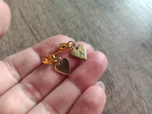 Brass stylization of hearts (engraved)