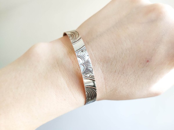 Silvered copper bracelet
