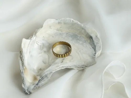 Brass textured ring