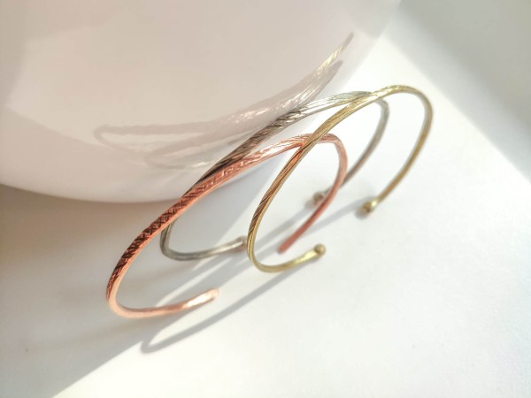Copper braceles "minimalism"