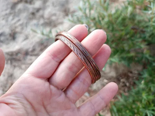 Healing copper rounded with texture
