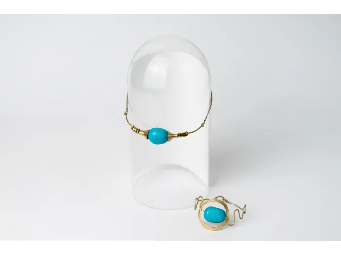 Bright turquoise set