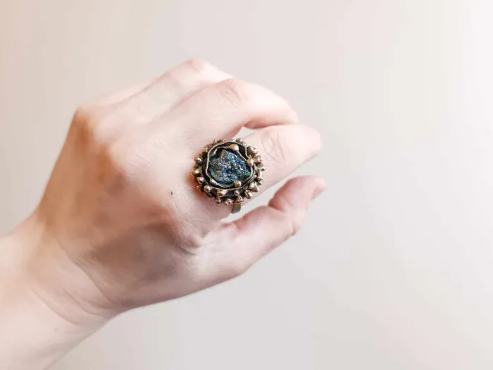 Chalcopyrite crystal ring no. 1