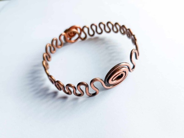 Twisted copper bracelets...