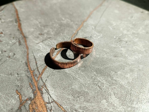 Copper pair of rings