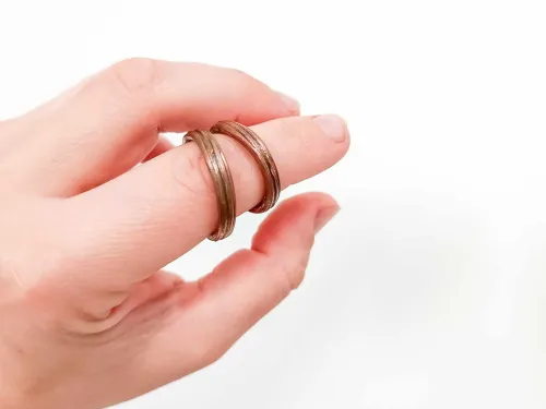 Textured copper rings (choose)