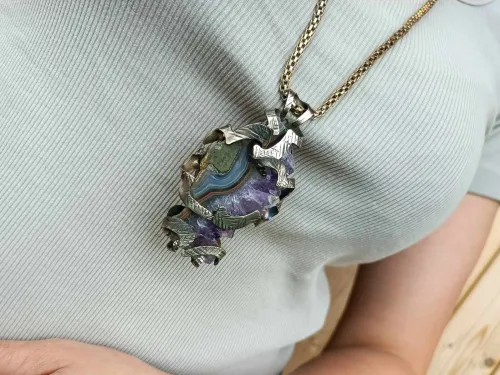 Melchior necklace - amethyst crysta cut no1