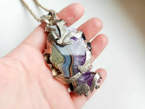 Melchior necklace - amethyst crysta cut no1