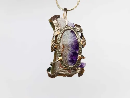 Melchior necklace - amethyst cut no3